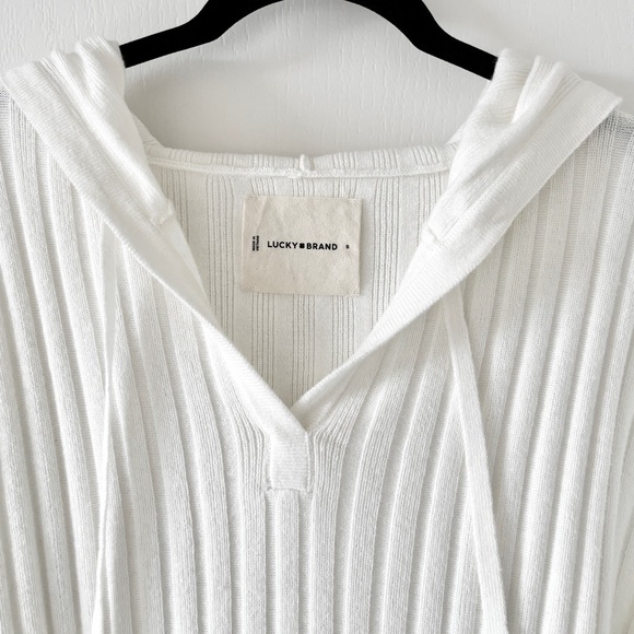 Lucky Brand Cloud Soft Hoodie Sweater White NWOT - Picture 7 of 15